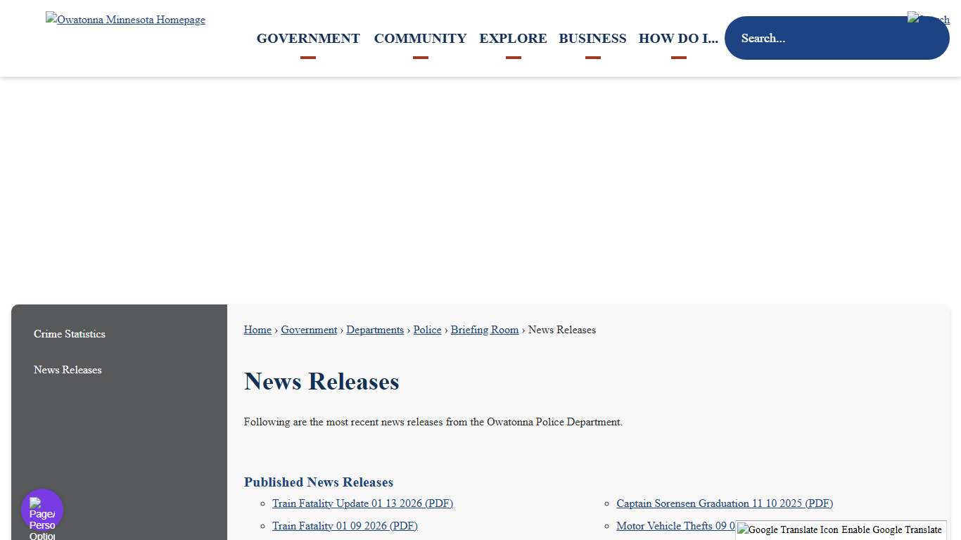 News Releases Owatonna, MN